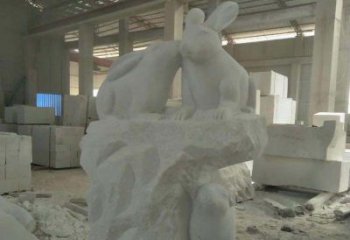 益阳精美的中国古典生肖兔雕塑