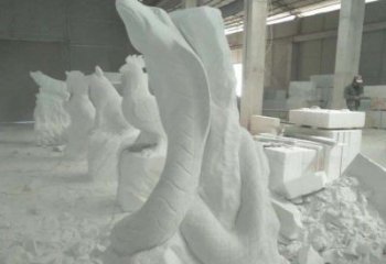 益阳中领雕塑汉白玉生肖蛇雕塑