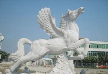 益阳精美祥云飞马石雕，古朴大气