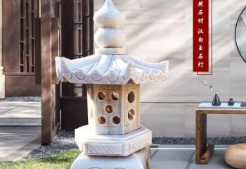 益阳中领雕塑-经典经典汉白玉灯笼园林雕塑