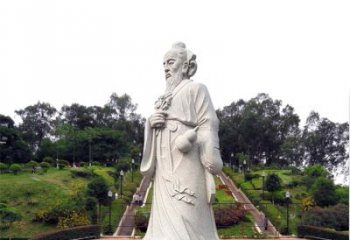 益阳张仲景石雕雕塑，精工细作，传承古代文化