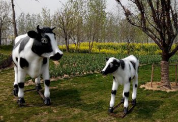 益阳动态奶牛雕塑精细手工制作