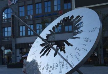 益阳传统与现代完美结合的户外日晷雕塑