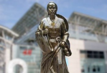 益阳华佗仿铜雕塑，雕刻技艺精湛