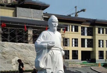 益阳高雅精美的华佗白玉石雕像