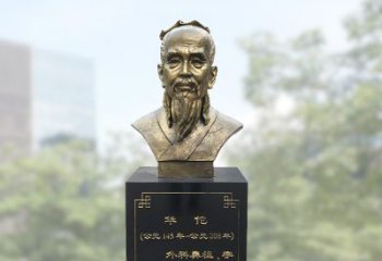 益阳精美纯铜雕塑——华佗头像雕塑