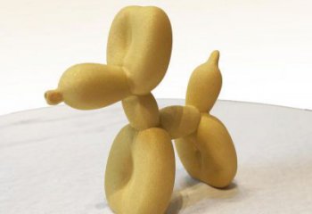益阳黄色不锈钢雕塑狗，展现场面气势