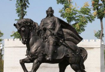 益阳将军骑马古代人物铜雕
