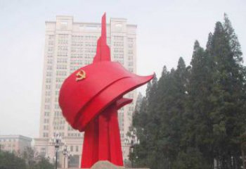 益阳不锈钢抽象党旗雕塑，象征着祖国力量