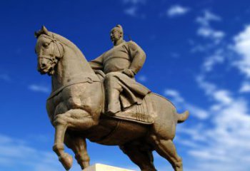 益阳领雕塑正大光明：李世民骑马景观雕塑