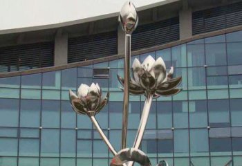 益阳优质镜面不锈钢荷花塑像