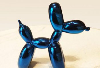 益阳蓝色气球狗雕塑摆件，可定制大小