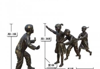 益阳中领雕塑：打造优雅老鹰捉小鸡儿童雕塑