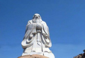益阳经典的老子雕像，手工制作的沉思之作