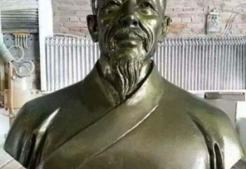 益阳李时珍头像铜雕，为纪念传奇祖国医学家