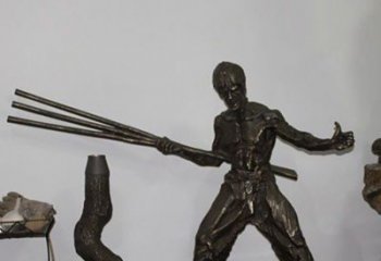 益阳海量李小龙铜雕尽显功夫之美