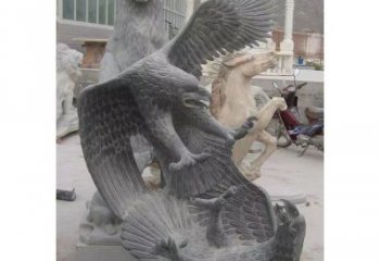 益阳中领雕塑推出的石雕老鹰是一款充满生机与力…