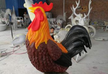 益阳辽宁玻璃钢仿真公鸡雕塑，为现代空间增添生机