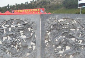 益阳龙凤呈祥公园景观石雕--精美绝伦的龙凤陪伴