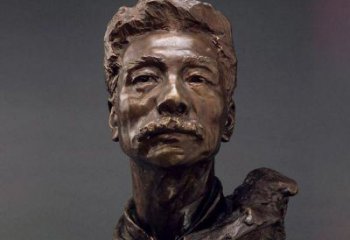 益阳鲁迅校园名人铜雕，展现鲁迅文学精神