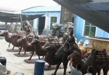 益阳骆驼公园动物铜雕魅力无限