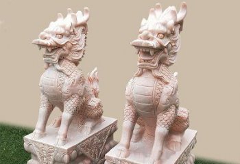 益阳门口看门神兽麒麟石雕