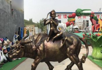 益阳中领雕塑的古典韵味牧童铜雕是一件绝美的雕…