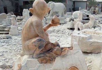 益阳精美猴子石雕，带来浓浓的节日气息