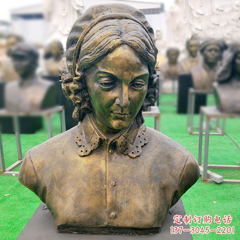 益阳南丁格尔纯铜头像雕像——传承慈善精神