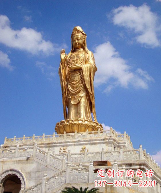 益阳精致观音塑天然南海玉雕