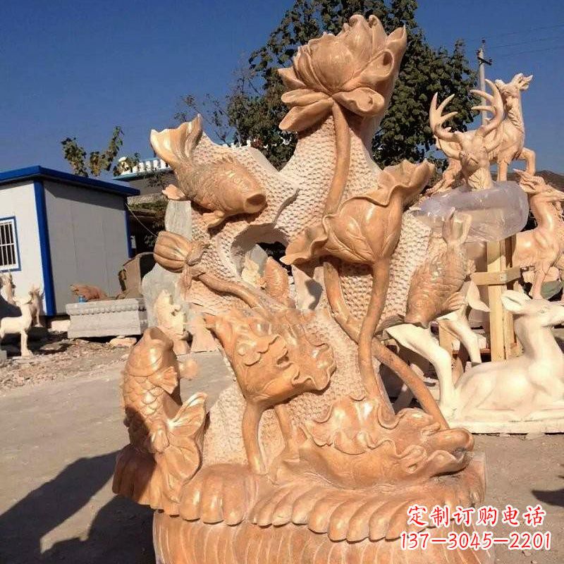 益阳精美而独特的莲花石雕展现家居美学