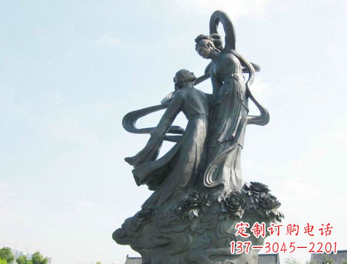益阳牛郎织女广场景观铜雕