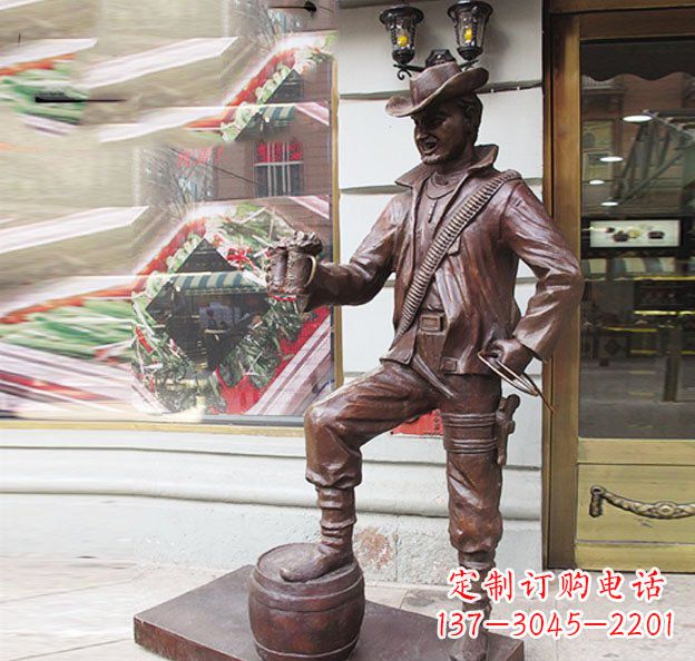 益阳别具特色的牛仔铜雕