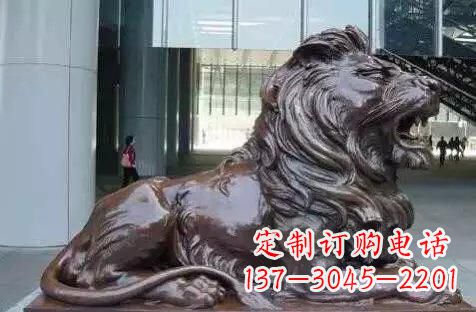 益阳华丽铜雕狮子,风格独具特色