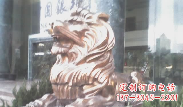 益阳中领雕塑:精致狮子铜雕
