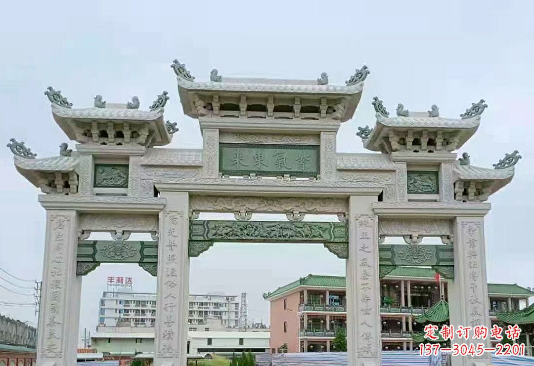 益阳精美的牌楼石雕雕塑