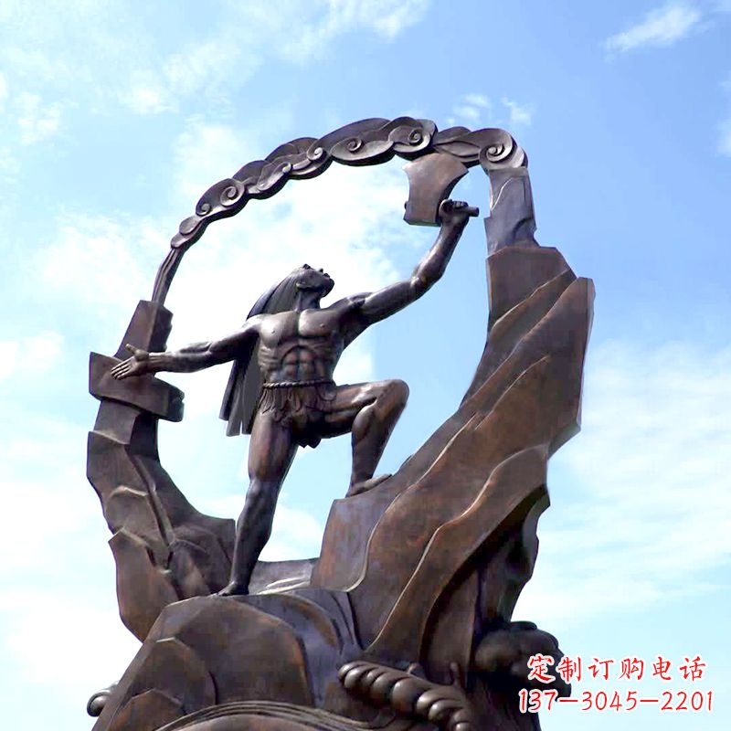 益阳传承神话,展现气势—盘古大型景观雕塑