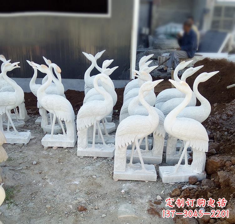 益阳精美工艺,传统雕刻——仙鹤石塑