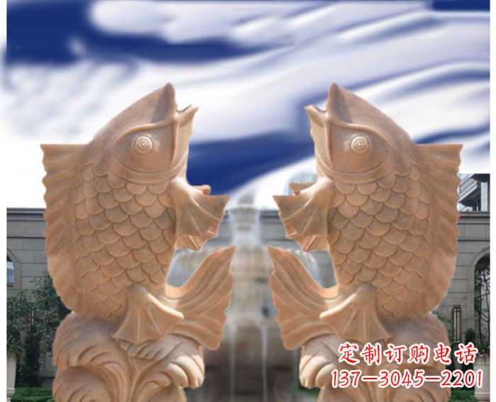 益阳中领雕塑设计定制精美鲤鱼雕塑