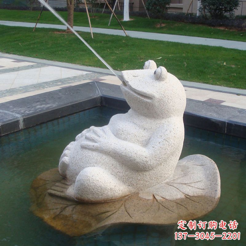 益阳无边界精致艺术——喷水青蛙石雕