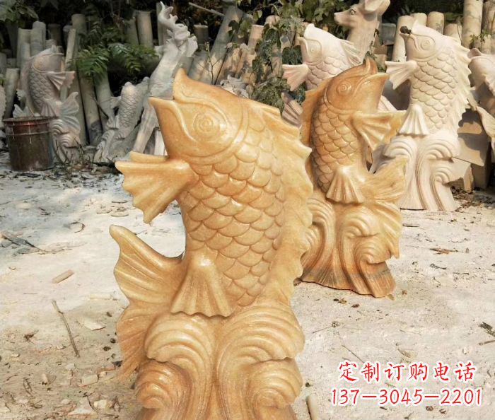 益阳中领雕塑精美鲤鱼雕塑