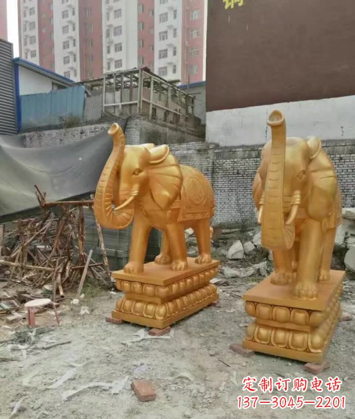 益阳大象雕塑，传递招财福利