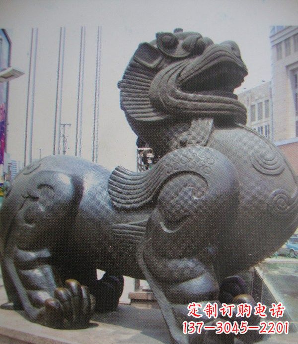 益阳中领雕塑:精致貔貅古代神兽铜雕
