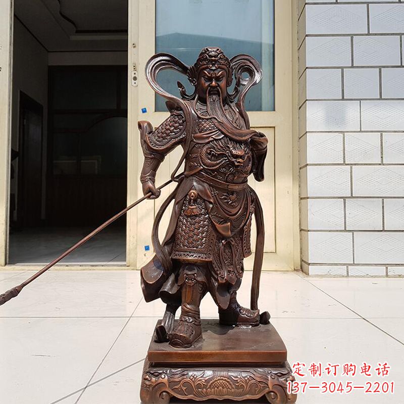 益阳唯美古典风格关公铜雕像