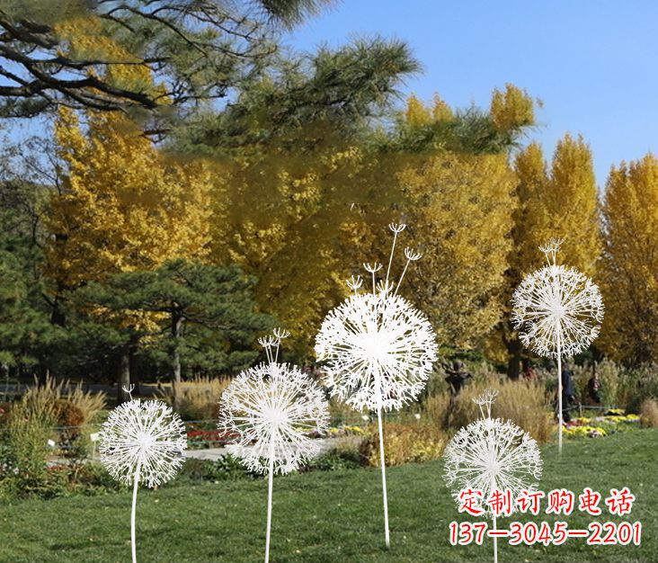 益阳中领雕塑:精美不锈钢蒲公英雕塑
