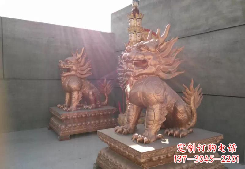 益阳拥有传统文化魅力的麒麟铸铜雕塑