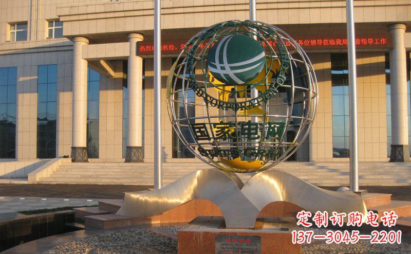 益阳精工打造,全球通用的不锈钢地球雕塑