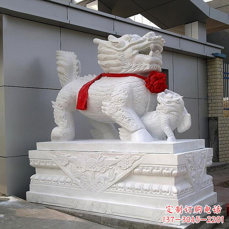 益阳企业公司看门麒麟石雕