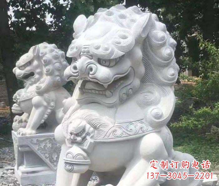 益阳中领雕塑:精致石雕狮子捕捉震撼动人的气势