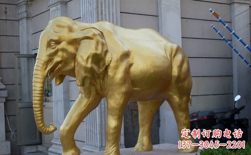 益阳中领雕塑:精美的大象铜雕